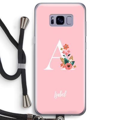 Pink Bouquet: Samsung Galaxy S8 Transparant Hoesje met koord