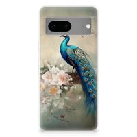 TPU Hoesje voor Google Pixel 7 Vintage Pauwen