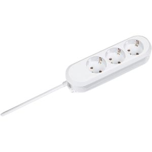 Bachmann 3x Schuko H05VV-F 3G 1.50mm² 16A/3680W 3m power uitbreiding 3 AC-uitgang(en) Wit