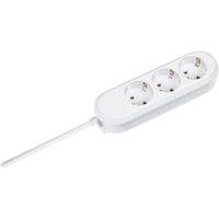 Bachmann 3x Schuko H05VV-F 3G 1.50mm² 16A/3680W 3m power uitbreiding 3 AC-uitgang(en) Wit - thumbnail