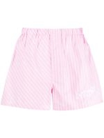 Palmer short de bain rayé à logo brodé - Rose