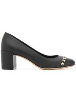 Ferragamo escarpins à bout contrastant - Noir
