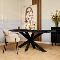 Eetkamertafel Denver Black | Rechthoek | 200 cm STF-519