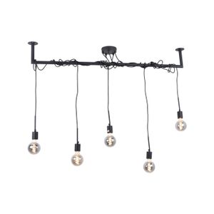 Urban Interiors Hanglamp 'Bar' 5-lamps, kleur Zwart