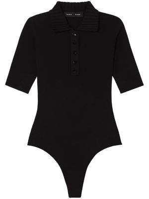 Proenza Schouler body en maille à manches courtes - Noir