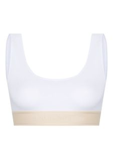 Palm Angels brassière de sport à bande logo - Blanc