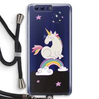Regenboog eenhoorn: Honor 9 Transparant Hoesje met koord