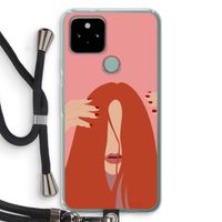 Woke up like this: Pixel 5 Transparant Hoesje met koord
