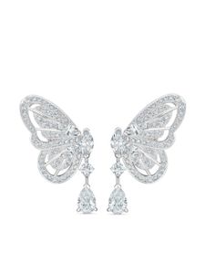 De Beers Jewellers boucles d'oreilles Portrait of Nature en or blanc 18ct pavé de diamants - Argent