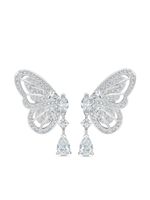 De Beers Jewellers boucles d'oreilles Portrait of Nature en or blanc 18ct pavé de diamants - Argent