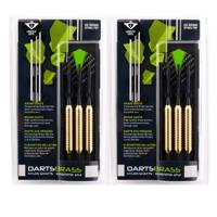 Longfield darts dartpijlen - 6x - messing - 23 gram - incl. etui - darten - sport en spel