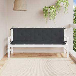 Tuinbankkussens 2 st 180x50x7 cm oxford stof zwart