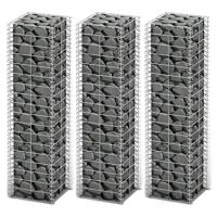 3-delige Schanskorfset 25x25x100 cm gegalvaniseerd draad