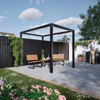 Zwart Houten Rechthoekige Pergola 268 x 198 CM