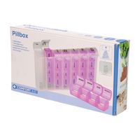 Medicijnen doos/pillendoos 7 daags Engels roze 20 cm - thumbnail