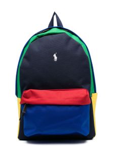 POLO RALPH LAUREN KIDS sac à dos colour block à logo Polo Pony - Bleu