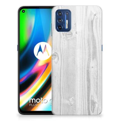 Motorola Moto G9 Plus | Bumper Hoesje | White Wood