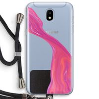 Paarse stroom: Samsung Galaxy J5 (2017) Transparant Hoesje met koord