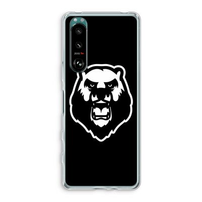Angry Bear (black): Sony Xperia 5 III Transparant Hoesje