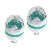 Set van 4x disco lampen/licht Led E27 fitting draaiend/roterend met kleureffecten