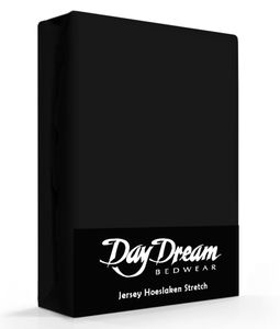 Day Dream Jersey Hoeslaken Zwart-90 x 200 cm