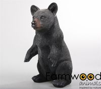 Zwarte beer staand h40 cm - Farmwood Animals