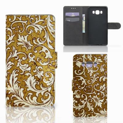 Wallet Case Samsung Galaxy J7 2016 Barok Goud | Portemonnee hoesje