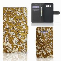 Wallet Case Samsung Galaxy J7 2016 Barok Goud | Portemonnee hoesje