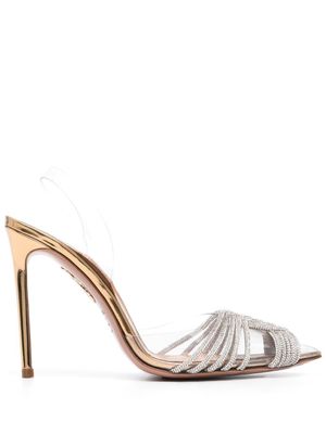 Aquazzura escarpins Gatsby 105 mm à bride arrière - Or
