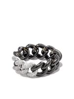 SHAY bague en or blanc 18ct sertie de diamants - Noir