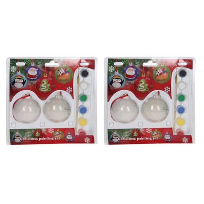 4x stuks DIY Kerstballen maken sets