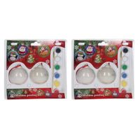 4x stuks DIY Kerstballen maken sets