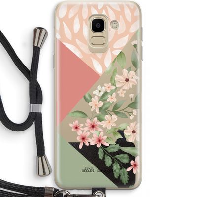 Sweet heaven geometrics: Samsung Galaxy J6 (2018) Transparant Hoesje met koord
