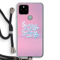 Sorry not sorry: Pixel 5 Transparant Hoesje met koord