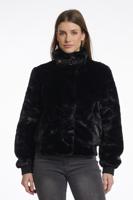 Rino & Pelle Ambra.7002511 Short Fake Fur Jacket Jackets 9900 Black