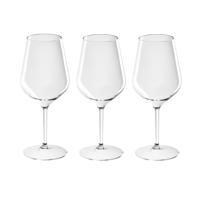 Santex Wijnglas - 3x - onbreekbaar kunststof - 47 cl - 470 ml - witte en rode wijn glazen