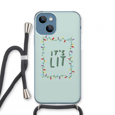 It's Lit: iPhone 13 mini Transparant Hoesje met koord