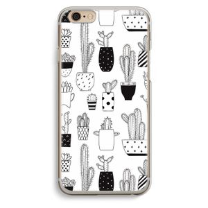 Cactusmotief: iPhone 6 / 6S Transparant Hoesje