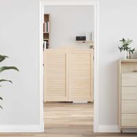 Draaideuren louvredesign 1-paar 90x80 cm massief grenenhout