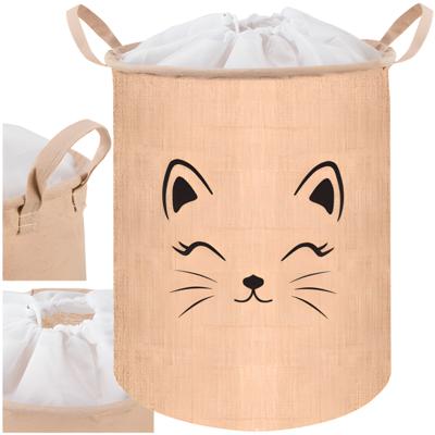 Kruzzel Speelgoedmand - beige - 42L - 32 x 43 cm - opbergmand - organizer