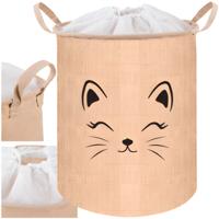 Kruzzel Speelgoedmand - beige - 42L - 32 x 43 cm - opbergmand - organizer