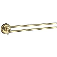 Smedbo Villa Handdoekhouder - 44x4x7cm - dubbel - draaibaar - messing V226