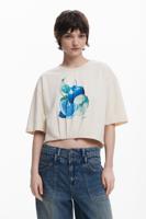 Fruitige pofmouw T-shirt - WHITE - S