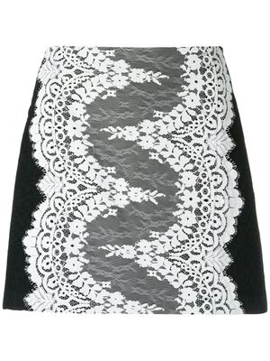 Olympiah lace panelled skirt - Noir