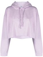 GANNI hoodie crop en coton biologique - Violet