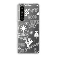 Good vibes: Sony Xperia 1 III Transparant Hoesje