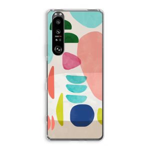 Bold Rounded Shapes: Sony Xperia 1 III Transparant Hoesje