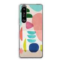 Bold Rounded Shapes: Sony Xperia 1 III Transparant Hoesje