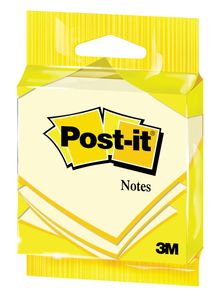 Post-it Notes, 100 vel, ft 76 x 76 mm, geel, op blister