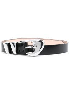 BY FAR ceinture en cuir verni - Noir